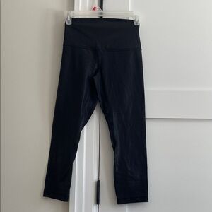 Black shimmer Lulu leggings
